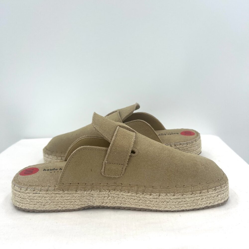 New Haute Hippie Aria 100% Genuine Suede Espadrilles Clogs Women's 10 - Picture 3 of 10